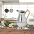 Premium quality hammered stainless steel pitcher with copper handle and ice catcher