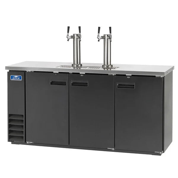 Arctic Air ADD72R-2 73" Double Tap Kegerator Beer Dispenser – Commercial Draft Beer Cooler (3 Half Keg Capacity)
