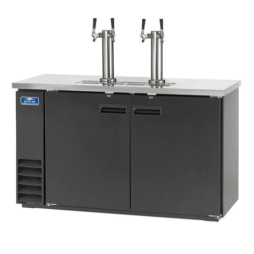 Arctic Air ADD60R-2 61" Double Tap Kegerator Beer Dispenser – Commercial Draft Beer Cooler (2 Half Keg Capacity)
