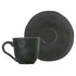 Porto Brasil Coffee Cup With Saucer Stoneware Matte Black ( Case of 12)