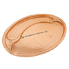 Hand-Hammered Traditional Copper Oval Thali – Designer Serving Plate for Meals