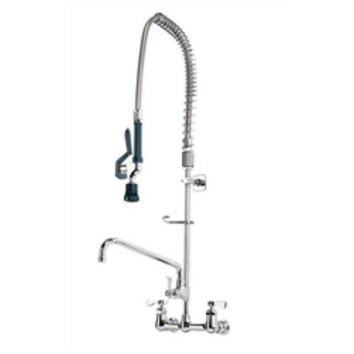 Krowne 17-109WL Royal Series 8" Center Wall Mount Pre-rinse with Add-on Faucet, 12" Spout, Low Leadb