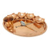 Traditional hammered copper oval thali set with spoon, katoris, and glass