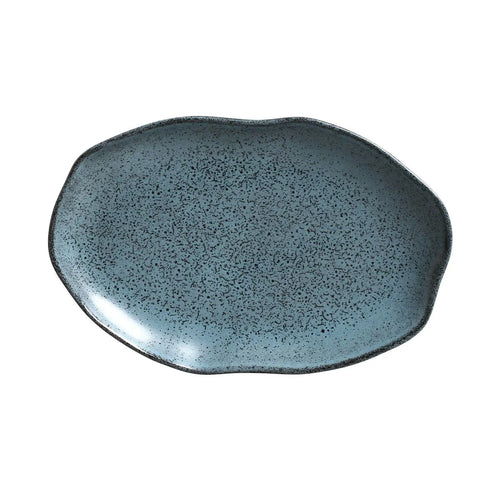 Porto Brasil Bio Shallow Oval Platter 11.81 in. Stoneware Night Sky ( Case of 12)