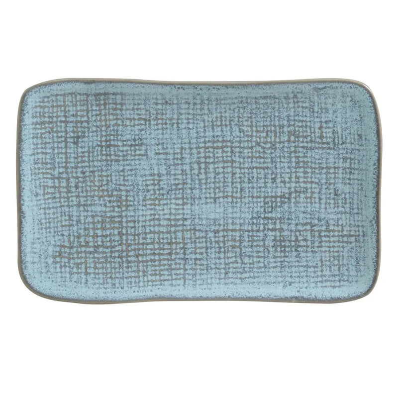 Porto Brasil Juta Rectangular Platter Stoneware Breeze ( Case of 12)