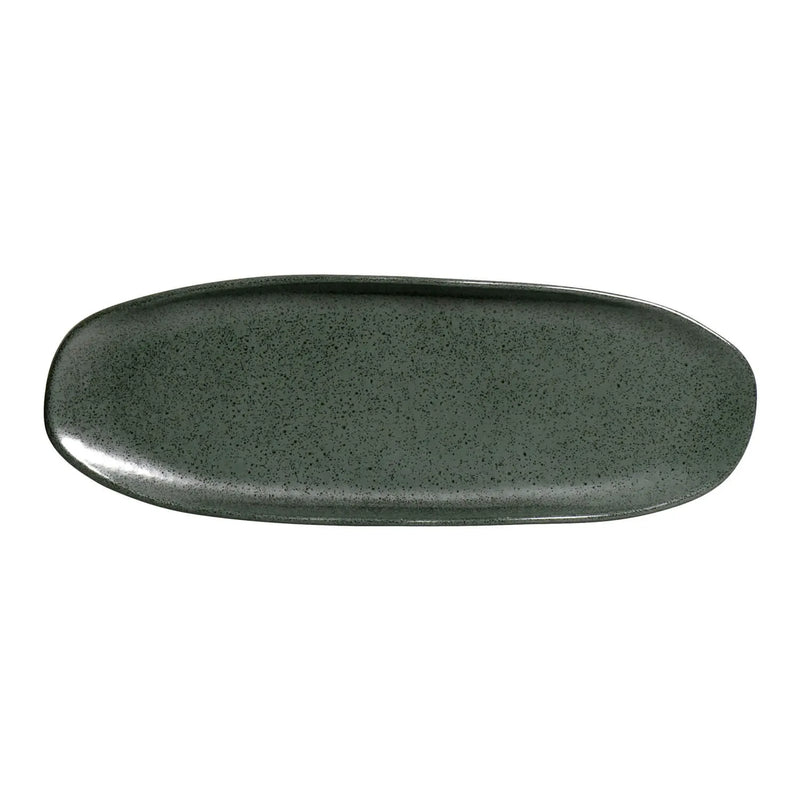 Porto Brasil Shallow Oval Platter Stoneware Greenery ( Case of 12)