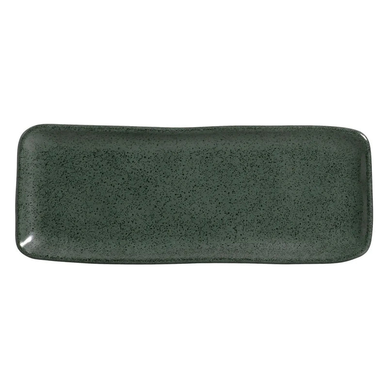 Porto Brasil Organic Rectangular Platter Stoneware Greenery ( Case of 12)