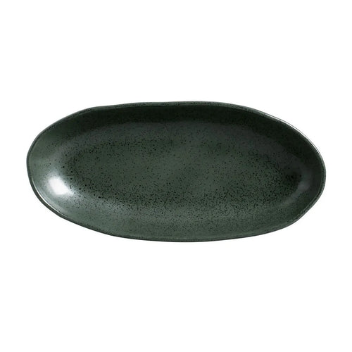 Porto Brasil Organic Deep Oval Platter 21.97" Stoneware Greenery ( Case of 12)
