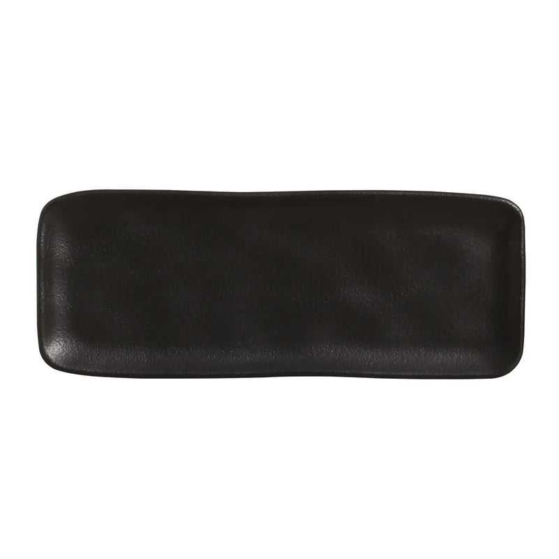 Porto Brasil Organic Rectangular Platter Stoneware Matte Black ( Case of 12)