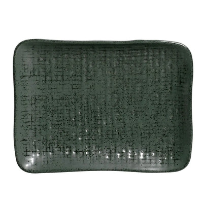 Porto Brasil Juta Rectangular Platter Stoneware Greenery ( Case of 12)