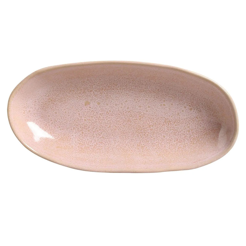Porto Brasil Organic Deep Oval Platter 21.97" Stoneware Litchi ( Case of 12)