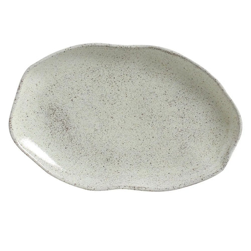 Porto Brasil Bio Shallow Oval Platter 11.81 in. Stoneware Pistache ( Case of 12)