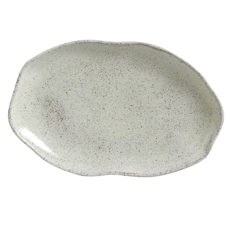 Porto Brasil Bio Shallow Oval Platter 11.81 in. Stoneware Pistache ( Case of 12)