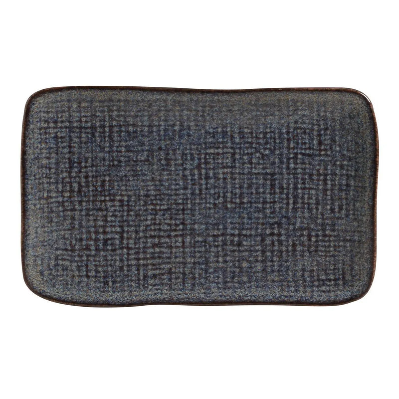 Porto Brasil Juta Rectangular Platter Stoneware Titanium ( Case of 12)