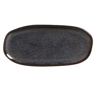 Porto Brasil Shallow Oval Platter Stoneware Titanium ( Case of 12)
