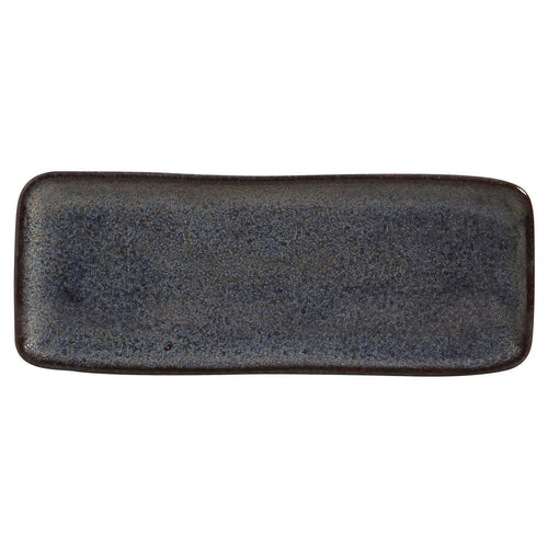 Porto Brasil Organic Rectangular Platter Stoneware Titanium ( Case of 12)