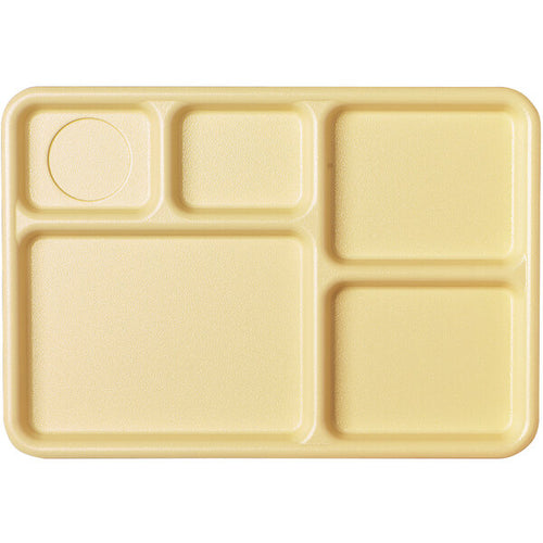 Cambro Camwear®  10" x 14" Beige 5-Compartment Cafeteria Tray  ( Case of 24 )