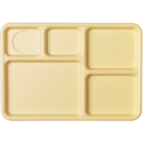 Cambro Camwear®  10" x 14" Beige 5-Compartment Cafeteria Tray  ( Case of 24 )