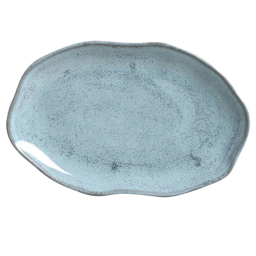 Porto Brasil Bio Shallow Oval Platter 11.81 in. Stoneware Breeze ( Case of 12)