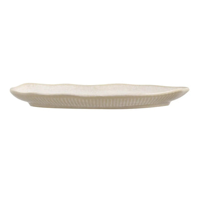 Porto Brasil Bio Shallow Oval Platter 11.81 in. Stoneware Latte ( Case of 12)