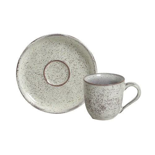 Porto Brasil Coffee Cup With Saucer Stoneware Pistache ( Case of 12)