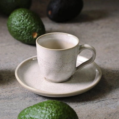 Porto Brasil Coffee Cup With Saucer Stoneware Latte ( Case of 12)