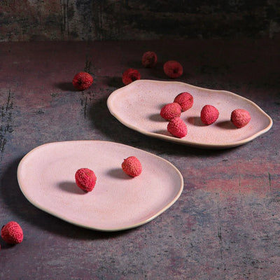 Porto Brasil Bio Shallow Oval Platter 11.81 in. Stoneware Litchi ( Case of 12)