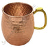Handcrafted Moscow Mule Copper Mugs Set of 2 with Hammered Finish and Brass Handle