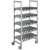Cambro Camshelving Premium Double Drying Rack Mobile Unit  36" x 24" x 75"– Speckled Gray