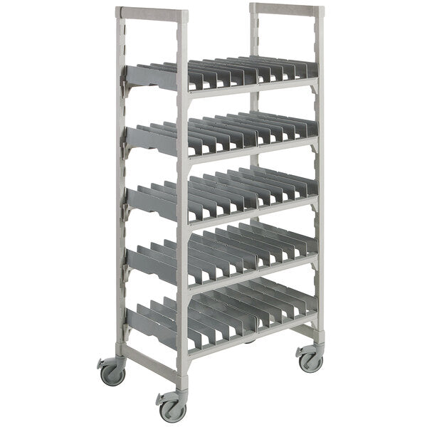 Cambro Camshelving Premium Double Drying Rack Mobile Unit  36" x 24" x 75"– Speckled Gray