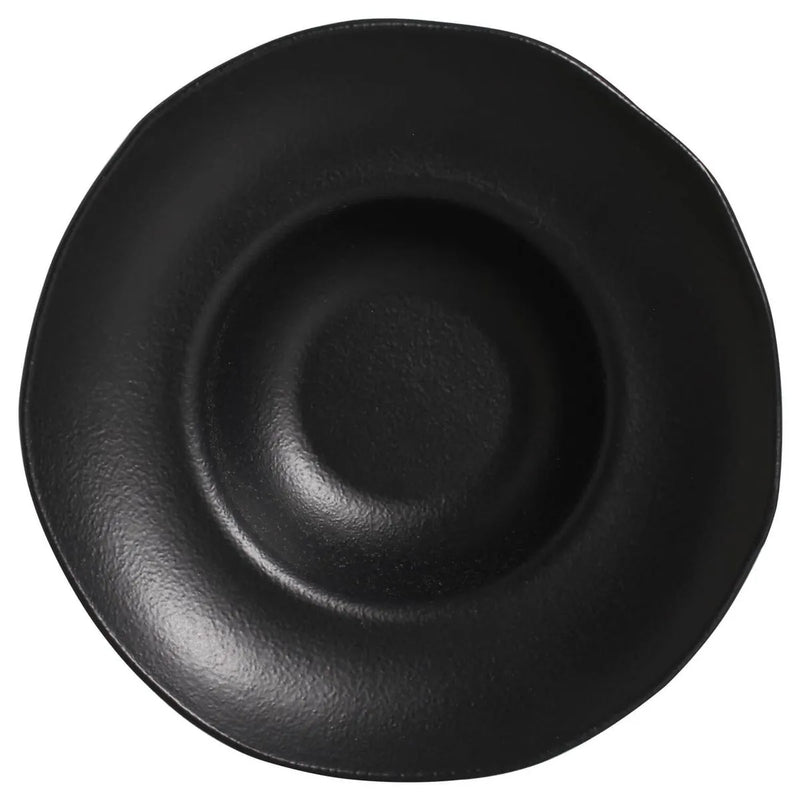 Porto Brasil Deep Rim Plate Stoneware Matte Black ( Case of 12)