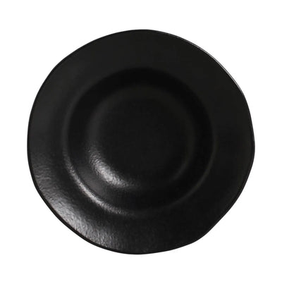 Porto Brasil Deep Rim Plate Stoneware Matte Black ( Case of 12)