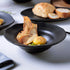 Porto Brasil Deep Rim Plate Stoneware Matte Black ( Case of 12)