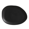 Porto Brasil Oval Plates Stoneware Matte Black ( Case of 12)