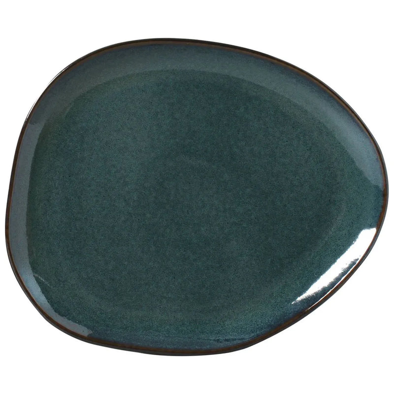 Porto Brasil Oval Plates Stoneware Oceano ( Case of 12)