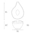 Porto Brasil Organic Teardrop 1.35" Stoneware Titanium ( Case of 12)