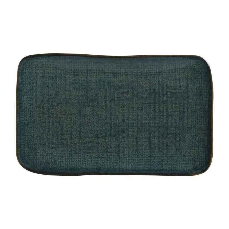 Porto Brasil Juta Rectangular Platter Stoneware Oceano ( Case of 12)