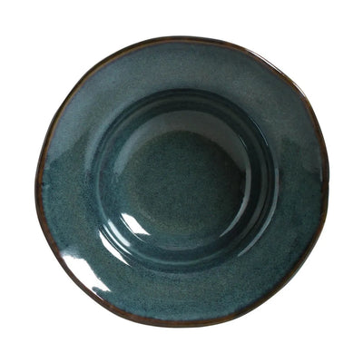 Porto Brasil Deep Rim Plate Stoneware Oceano ( Case of 12)