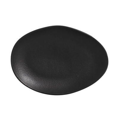 Porto Brasil Oval Plates Stoneware Matte Black ( Case of 12)