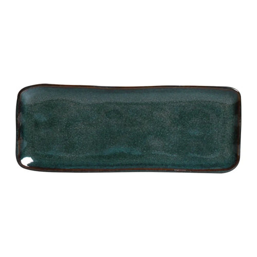 Porto Brasil Organic Rectangular Platter Stoneware Oceano ( Case of 12)