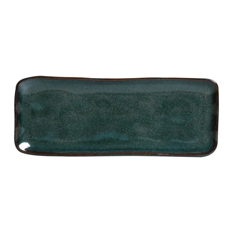 Porto Brasil Organic Rectangular Platter Stoneware Oceano ( Case of 12)
