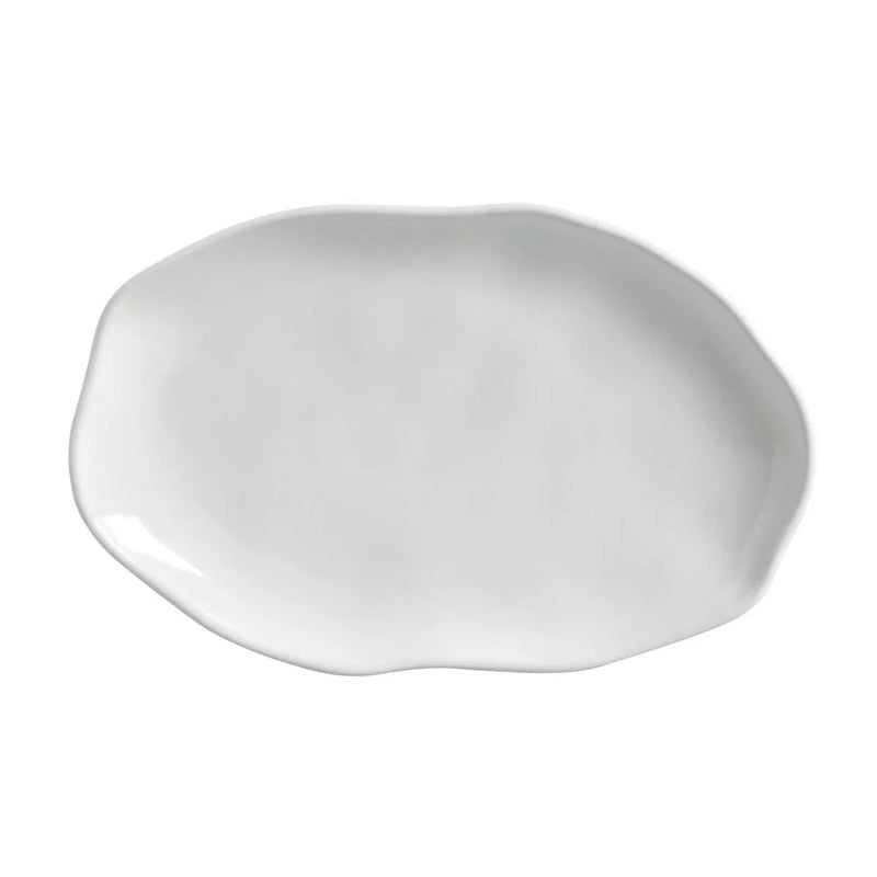 Porto Brasil Bio Shallow Oval Platter 11.81 in. Stoneware New White ( Case of 12)