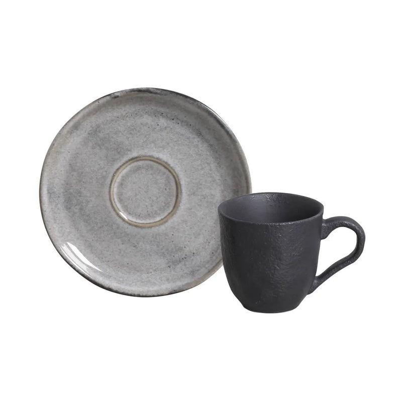 Porto Brasil Coffee Cup With Saucer Stoneware Dust ( Case of 12)
