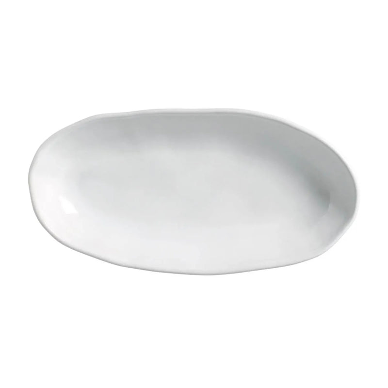 Porto Brasil Organic Deep Oval Platter 21.97" Stoneware New White ( Case of 12)
