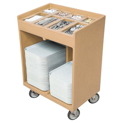 Cambro Tray and Silverware Cart with Protective Vinyl Cover