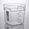 Cambro FreshPro 18 Quart Camwear Square Food Storage Container Clear ( Case of 6 )