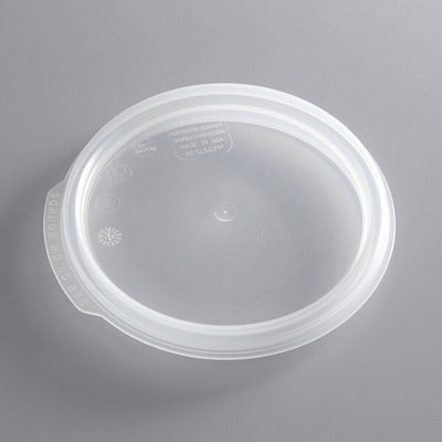 Cambro Camwear 1 Quart Round Seal Cover Translucent ( Case of 12 )