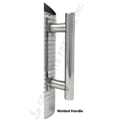 Stainless Steel Water/ Beverage Jug / Pitcher, With Rings Design And Glossy Finish - 11" X 4", 1.3 Ltr (52 Oz) Capacity