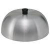 Winco AHC-6 6" Round Aluminum Dome Basting Cover with Black Knob