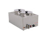 Omcan FW-CN-0016 Full-Size Countertop Food Warmer with Two 8 L / 8.45 Qt Container Insets and Lids – 1200 W, 120 V